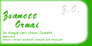 zsanett ormai business card